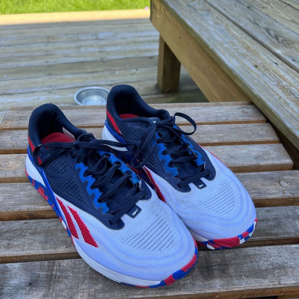 lightly used nano x2 in red white and blue, good condition